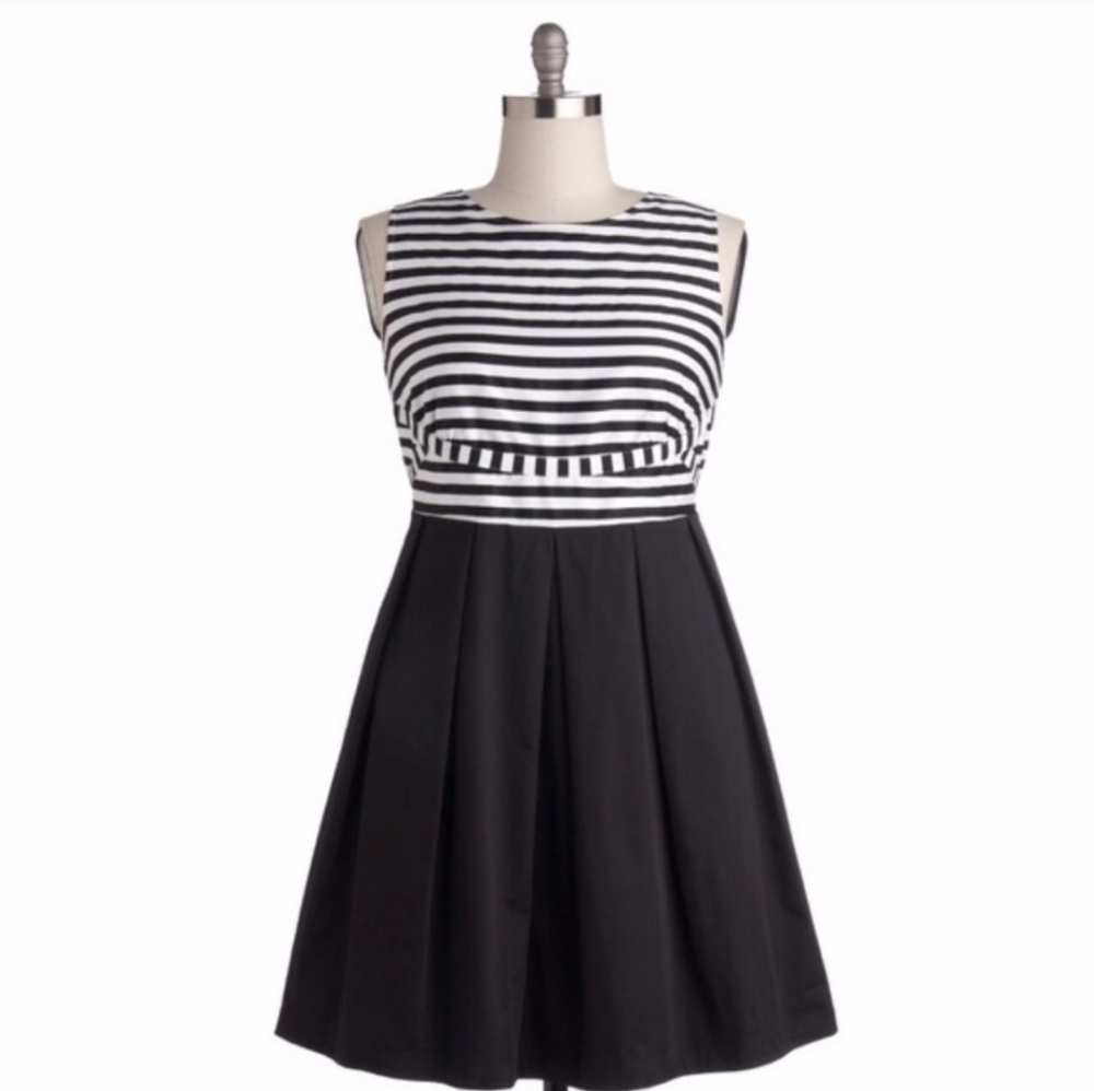 Modcloth Striped Bodice Dress